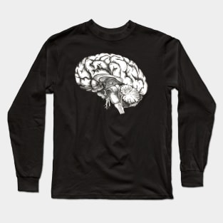 Brain, human anatomy, mind, Mental Health Matters Long Sleeve T-Shirt